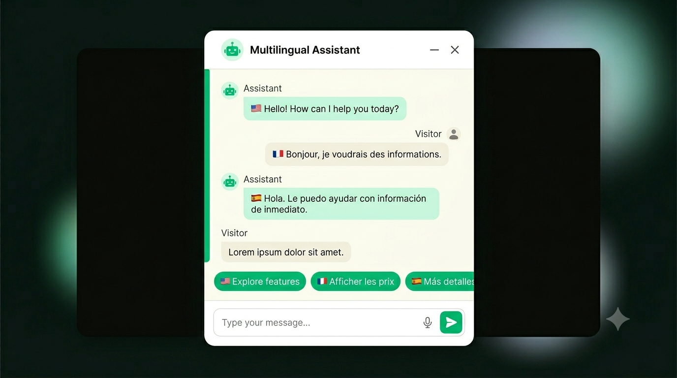 Chat multilingüe del asistente virtual