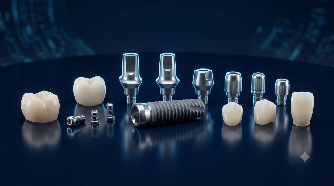 Componentes de titanio biocompatible